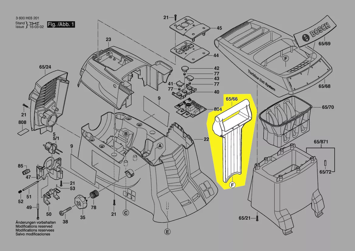Poussoir réf. 2 609 002 752 pour broyeur BOSCH